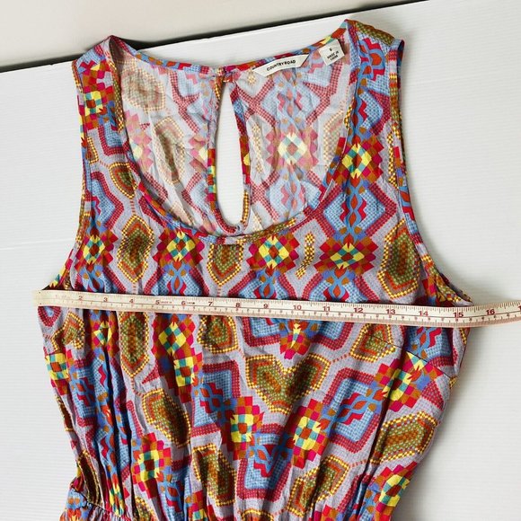Country Road Dress Multicolored Colorful Geometric Hippie Size 6 XS - Picture 10 of 12